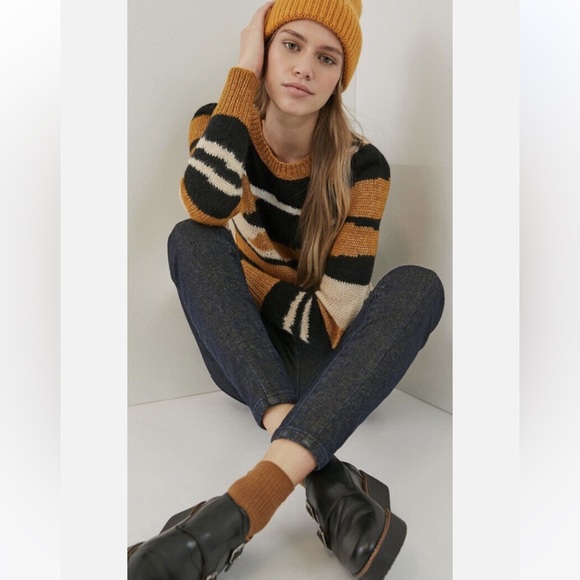 32 Anthropologie Pilcro High-Rise Sparkle  Gold Shimmer Denim Leggings Women’s - Picture 1 of 11